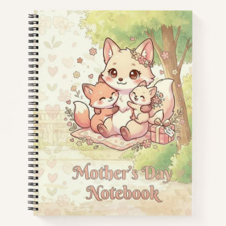 Cahier renard pour la fête des mères mignon