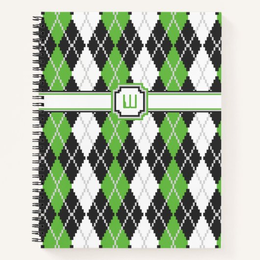 Cahier Rétro Argyle en Spirale (Devant)