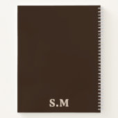 Cahier Rétro Gras Simple Beige Marron (Dos)