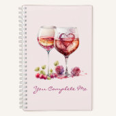 Cahier Romantique – Poème Tu Me Complètes (Recto)