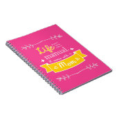 Cahier rose pour maman avec citation (Côté Droit)