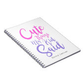 Cahier Rose & Violet Choses Mignonnes Que Mon Enfa (Côté Droit)