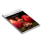 Cahier rouge festif de Noël joyeux (Côté Droit)
