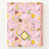 Cahier scolaire à motif rose Memphis Fruit (Dos)