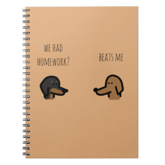 cahier scolaire brun chien