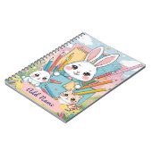 Cahier Scolaire Éditable Lapin et Chatons Mignons  (Côté gauche)