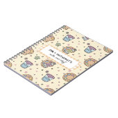 Cahier scolaire motif d'illustrations mignonnes (Côté gauche)