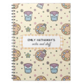 Cahier scolaire motif d'illustrations mignonnes (Devant)
