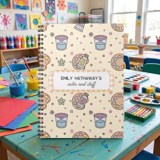Cahier scolaire motif d'illustrations mignonnes