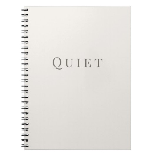 Cahier silencieux – Typographie minimale (Devant)