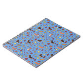 Cahier Simple Bleu Feuilles d'Automne Corgi (Côté gauche)