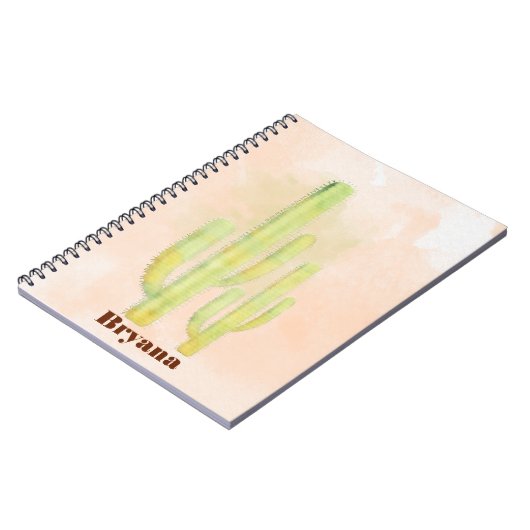 Cahier Simple Cactus à l'Aquarelle Sud-Ouest (Côté gauche)