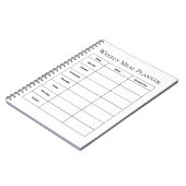 Cahier simple de planification des repas hebdomada (Côté gauche)