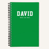 Cahier Simple Notes et Idées Vert Règle Large (Recto)