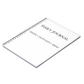 Cahier Simple pour Pensées, Réflexions & Idées (Côté gauche)