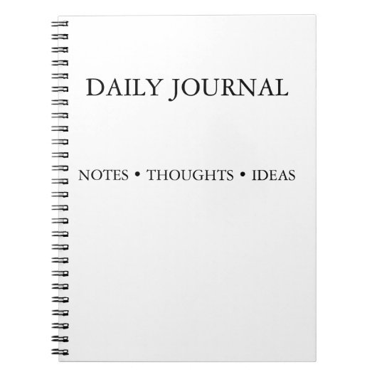 Cahier Simple pour Pensées, Réflexions & Idées (Devant)