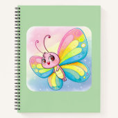 Cahier spiral papillon arc-en-ciel (Devant)
