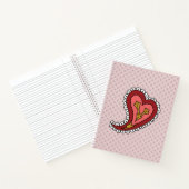 Cahier Spirale à Cœur Paisley (Intérieur)
