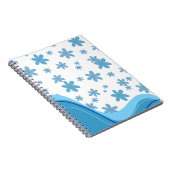 Cahier spiralé à esthétique bleue et blanche. (Côté Droit)