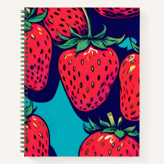 Cahier spirale à la fraise