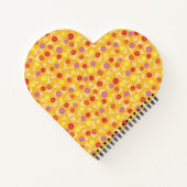 Cahier spiralé à motif floral jaune Ditsy (Dos)