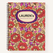 Cahier spiralé à motif floral Lucky Eye (Devant)
