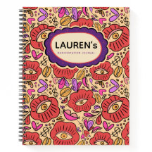 Cahier spiralé à motif floral Lucky Eye