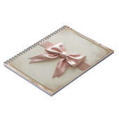 Cahier spiralé à noeud papillon rose Coquette (Côté gauche)