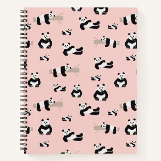 Cahier spiralé à thème Panda 21,6 cm x 28 cm