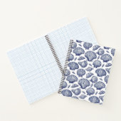 Cahier spiralé à thème plage coquillage bleu (Intérieur)