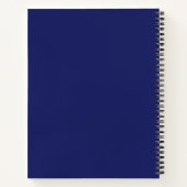 Cahier spiralé à thème plage coquillage bleu (Dos)