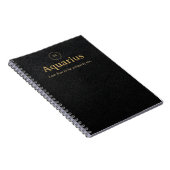 Cahier spiralé Aquarius - Aspect simili cuir (Côté Droit)
