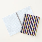 Cahier spiralé avec des rayures verticales en bleu (Intérieur)