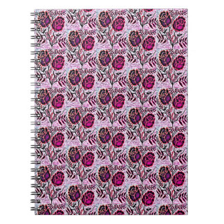 Cahier spiralé avec image florale