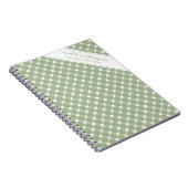 Cahier Spirale Basic Gingham Vert Sauge (Côté Droit)