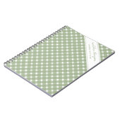 Cahier Spirale Basic Gingham Vert Sauge (Côté gauche)