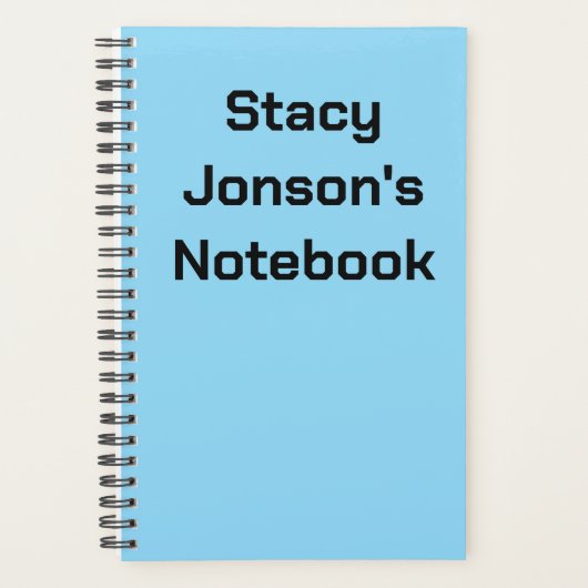 Cahier Spirale Bleu Ciel (Devant)