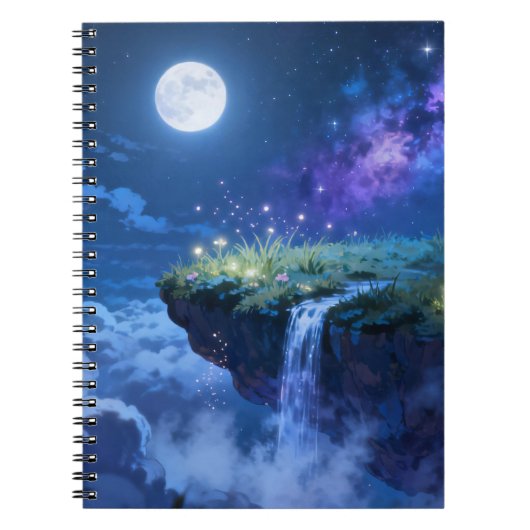 Cahier Spirale Chutes au Clair de Lune (Devant)