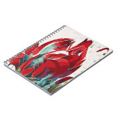 Cahier Spirale Coquelicot Abstrait (Côté gauche)