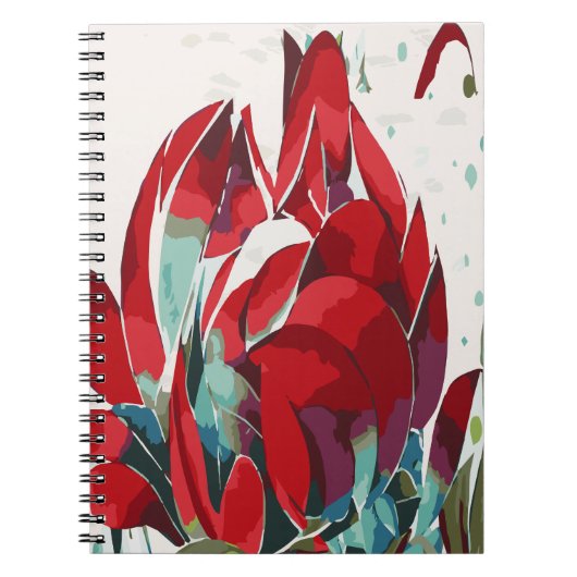 Cahier Spirale Coquelicot Abstrait (Devant)