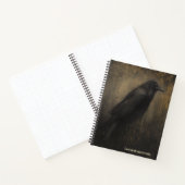Cahier spirale Corbeau gothique (Intérieur)
