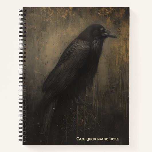 Cahier spirale Corbeau gothique (Devant)