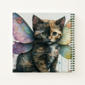 Cahier spiralé de chaton écaille de tortue féeriqu (Dos)