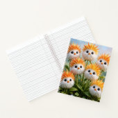 Cahier spiralé de jardin de fleurs de poussin de f (Intérieur)