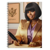 Cahier spiralé de luxe sur le thème du notaire (Devant)