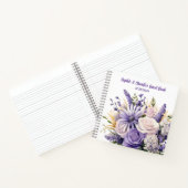Cahier Spirale de Mariage Personnalisé Fleur Lavan (Intérieur)
