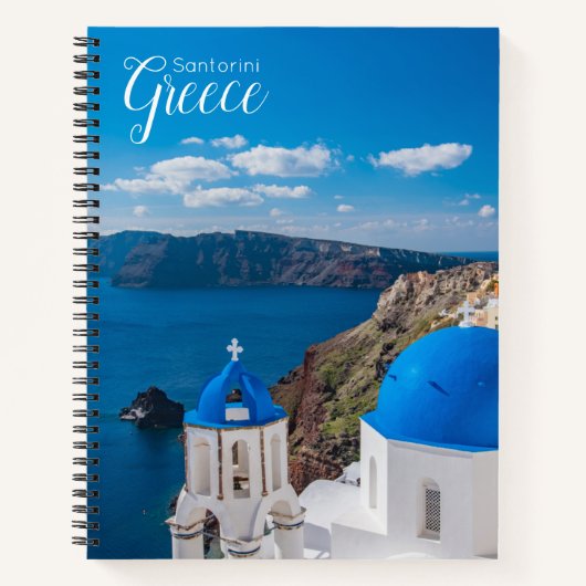 Cahier spiralé de Santorin Grèce paysager (Devant)
