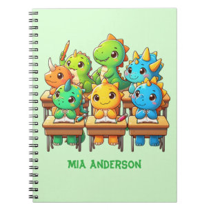 Cahier spiralé Dinosaure mignon