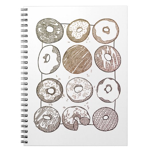 Cahier spiralé DOUZAINE DE DONUTS TRICOTÉS  (Devant)
