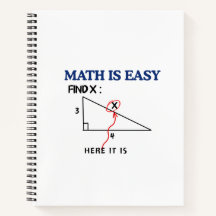 Cahier Spiralé Drôle De Maths Facile Trouver X